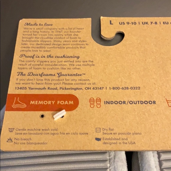 Dearforms Memory Foam Slippers - New With Tags - Picture 6 of 7
